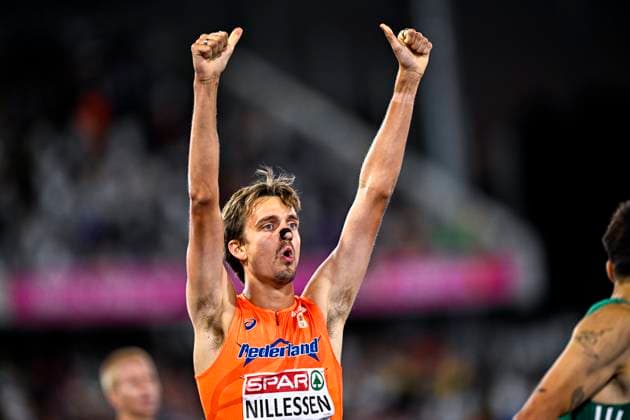 European Athletics Championships Birmingham 2026 - day 6 BIRMINGHAM, ENGLAND - AUGUST 15 : Nillessen Stefan (NED) celebrating on day 6 of the Birmingham 2026 European Athletics Championships on August 15, 2026 in Birmingham, England, 15 08 2026 Birmingham ENGLAND  Copyright: xTomasxSiskx