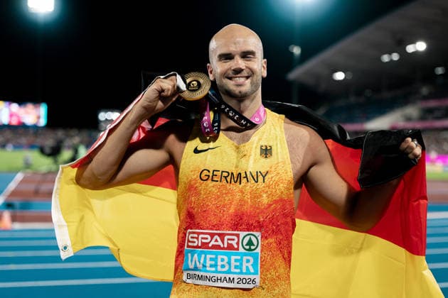 Athletics, European Championships in Birmingham, Men, Javelin throw, European champion Julian Weber