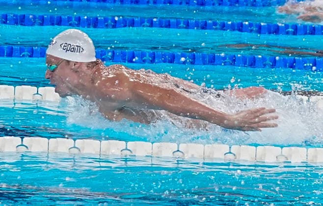 August 15, 2026, Paris, Bretagne, FRANCE: Marchand Leon of France During Finale 200 M Butterfly Men at the European Swimming Championships at the Greater Paris Metropolis Olympic Aquatics Centre in Paris (France) on August 15, 2026.Credit .............. During Finale 50 M Dos WOMEN at the European Swimming Championships at the Greater Paris Metropolis Olympic Aquatics Centre in Paris (France) on August 13, 2026.Credit ................. During 1 2 Finale 100 M Dos Women at the European Swimming Championships at the Greater Paris Metropolis Olympic Aquatics Centre in Paris (France) on August 14, 2026.Credit . Paris FRANCE - ZUMAl193 20260815_zsp_l193_010 Copyright: xLaurentxLairysx
