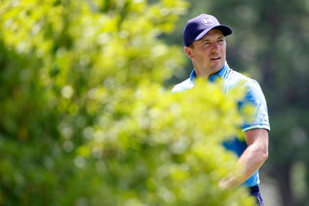 MEMPHIS, TN - AUGUST 15: Jordan Spieth of the United States watches his tee shot on No. 3 during the third round of the FedEx St. Jude Championship, August 15, 2026, at TPC Southwind in Memphis, Tennessee. (Photo by Matthew Maxey Icon Sportswire) GOLF: AUG 15 PGA, Golf Herren FedEx St. Jude Championship EDITORIAL USE ONLY Icon260815028