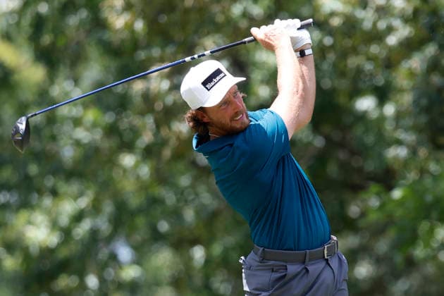 MEMPHIS, TN - AUGUST 15: Tommy Fleetwood of England watches his tee shot on No. 7 during the third round of the FedEx St. Jude Championship, August 15, 2026, at TPC Southwind in Memphis, Tennessee. (Photo by Matthew Maxey Icon Sportswire) GOLF: AUG 15 PGA, Golf Herren FedEx St. Jude Championship EDITORIAL USE ONLY Icon260815046