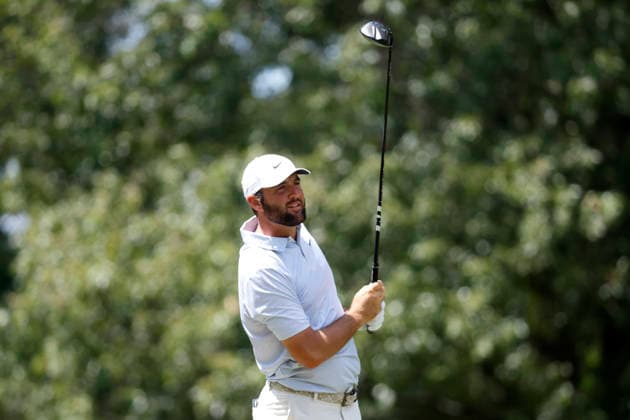 MEMPHIS, TN - AUGUST 15: Scottie Scheffler of the United States during the third round of the FedEx St. Jude Championship, August 15, 2026, at TPC Southwind in Memphis, Tennessee. (Photo by Matthew Maxey Icon Sportswire) GOLF: AUG 15 PGA, Golf Herren FedEx St. Jude Championship EDITORIAL USE ONLY Icon260815055
