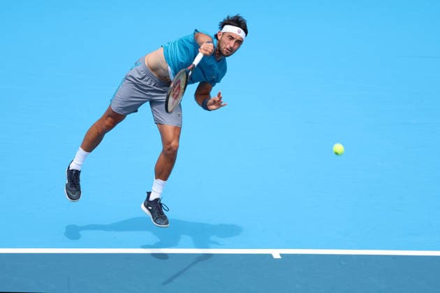 August 15, 2026, Mason, Oh, USA: Cincinnati Open Tennis 2026 - Thiago Augustin Tirante plays a ball against Novak Djokovic. ZUMAPress Mason USA - ZUMAn24_ 20260815_zaf_n24_142 Copyright: xWallyxNellx