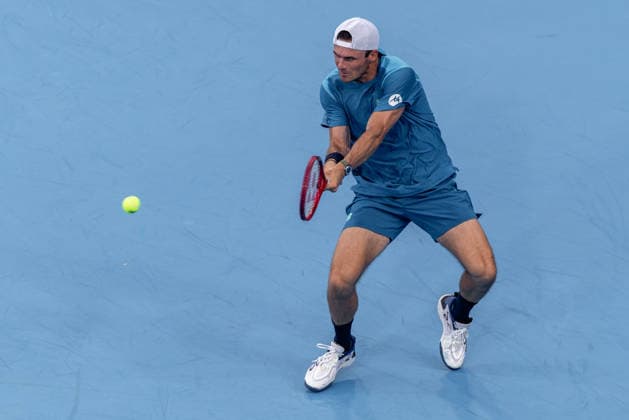August 15, 2026, Mason, Ohio, U.S: Tommy Paul (USA) hits a two-handed backhand during SaturdayÃ¢â‚¬â ¢s second round of the Cincinnati Open at the Lindner Family Tennis Center , Mason, Oh. Mason U.S - ZUMAs304 20260815_zaf_s304_168 Copyright: xScottxStuartx