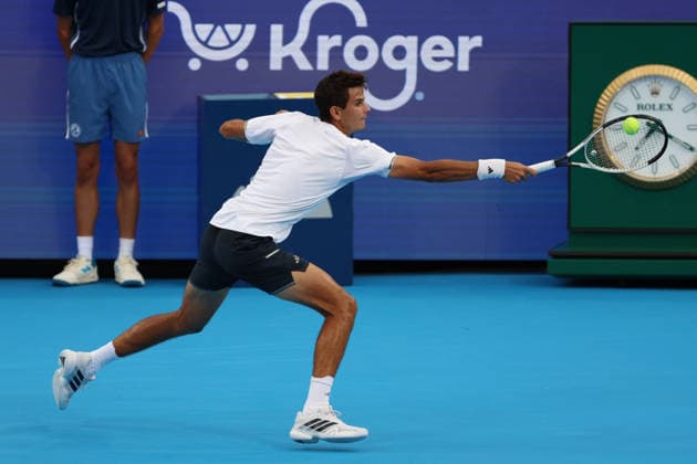 August 15, 2026, Mason, Oh, USA: Cincinnati Open Tennis 2026 - Rafael Jodar hits a ball against Denis Shapovalov. ZUMAPress Mason USA - ZUMAn24_ 20260815_zaf_n24_248 Copyright: xWallyxNellx
