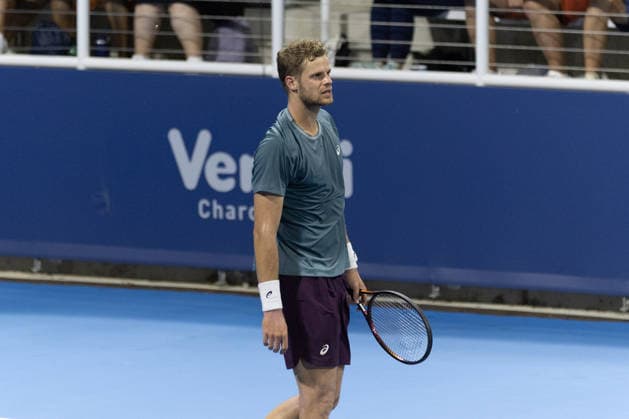 MASON, OHIO - AUGUST 15: Yannick Hanfmann of Germany is seen during day five of the Cincinnati Open at the Lindner Family Tennis Center on August 15, 2026 in Mason, Ohio.  Copyright: xShainaxBenhiyoun SPPx Sportspressphoto_SPR208212