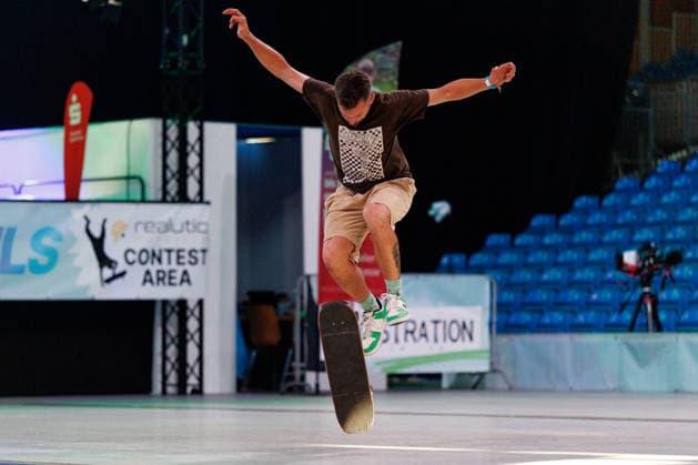 World Freestyle Skateboarding Championships - Men Pro Qualifiers 2026. Germany - Kassel, 15.08.2026 Tobias Heise from Germany shows trick during the competition in the Men professional Qualifiers at the World Freestyle Skateboarding Championships 2026 in Kassel, Germany. According to the citys official website compete Riders from more than 30 nations at the international freestyle skateboarding event, combining technical tricks, creativity and individual style in the qualification rounds. Hesse