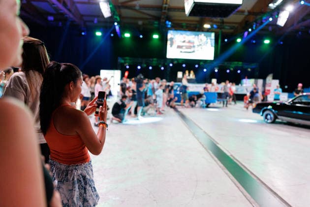 World Freestyle Skateboarding Championships & Global Jam in Kassel. Germany - Kassel, 15.08.2026 Spectators watch the lowrider cars as the second day of the World Freestyle Skateboarding Championships brings together freestyle skateboarding, urban culture, art, music and lifestyle at Messe Kassel. The event features international skateboarding competitions alongside graffiti, live music, BMX, workshops, exhibitions and other elements of the global freestyle and street culture community. Hesse
