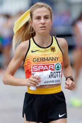 BIRMINGHAM, GREAT BRITAIN - AUGUST 16, 2026: Laura HOTTENROTT (GER Germany) competing in the women’s marathon during the European Athletics Championships on August 16, 2026 in Birmingham, Great Britain. Great Britain Copyright: xAxelxKohringx
