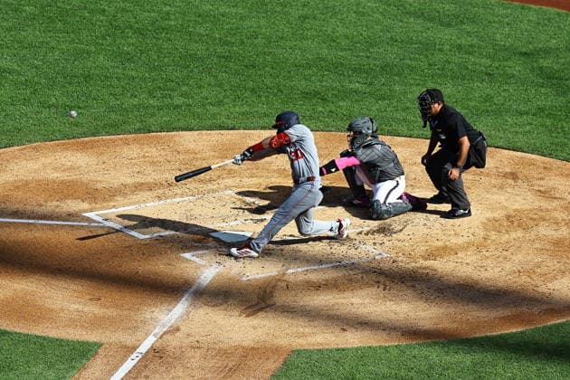 MLB, Baseball Herren, USA Nationals Vs. New York Mets Washington Nationals Jacob Young 30 bats during the second inning of the baseball game against the New York Mets at Citi Field in Flushing, New York, on August 15, 2026. Flushing N.Y. United States  Copyright: xGordonxDonovanx originalFilename:donovan-mlbnatio260815_nppcr.jpg