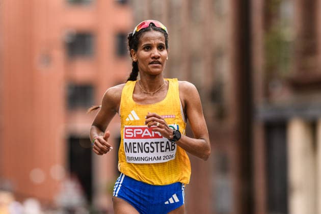 260816 Samrawit Mengsteab of Sweden competes in women™s marathon during day 7 of the 2026 European Athletics Championships on August 16, 2026 in Birmingham. Photo: Mathias Bergeld BILDBYRAN kod MB MT1072 friidrott athletics friidrett friidrotts-em em friidretts-em 2026 european athletics championships 7 bbeng sverige maraton marathon *** August 16, 2026: Samrawit Mengsteab of Sweden competes in the women’s marathon on Day 7 of the 2026 European Athletics Championships on August 16, 2026 in Birmingham. Photo by Mathias Bergeld, BILDBYRAN, code MB MT1072. track and field, athletics, friidrett, friidrotts EM, 2026 European Athletics Championships, Day 7, Sweden, marathon  Copyright: MATHIASxBERGELD BB260816MB044
