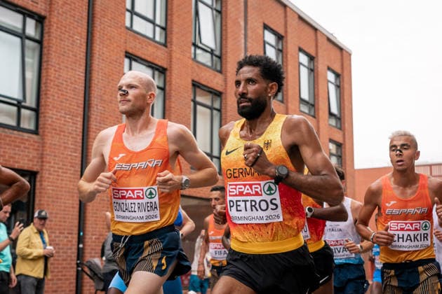 Amanal Petros (Hannover 96, Marathon Maenner), GBR, Leichtathletik, Athletics, European Athletics Championships 2026, Leichtathletik Europameisterschaft 2026, Birmingham 2026, 09.08.2026, GBR, Leichtathletik, Athletics, European Athletics Championships 2026, Leichtathletik Europameisterschaft 2026, Birmingham 2026, 09.08.2026 Birmingham *** Amanal Petros Hannover 96, Men s Marathon, GBR, Track and Field, Athletics, 2026 European Athletics Championships, 2026 European Track and Field Championships, Birmingham 2026, August 9, 2026, GBR, Track and Field, Athletics, 2026 European Athletics Championships, 2026 European Track and Field Championships, Birmingham 2026, August 9, 2026, Birmingham Copyright: xStefanxMayerx EP_SMR
