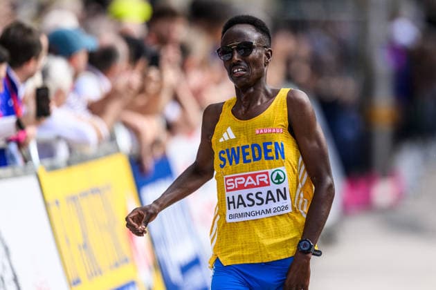 260816 Suldan Hassan of Sweden looks dejected after in men s marathon during day 7 of the 2026 European Athletics Championships on August 16, 2026 in Birmingham. Photo: Mathias Bergeld BILDBYRAN kod MB MT1072 friidrott athletics friidrett friidrotts-em em friidretts-em 2026 european athletics championships 7 bbeng depp sverige maraton marathon *** August 16, 2026: Suldan Hassan of Sweden looks dejected after the men’s marathon on Day 7 of the 2026 European Athletics Championships on August 16, 2026 in Birmingham. Photo by Mathias Bergeld, BILDBYRAN, code MB MT1072. track and field, athletics, friidrett, friidrotts EM, 2026 European Athletics Championships, Day 7, BBENG, dejected, Sweden, marathon  Copyright: MATHIASxBERGELD BB260816MB062