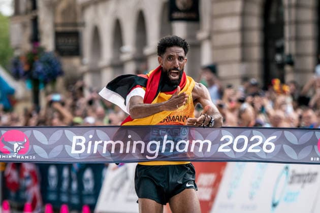 Amanal Petros (Hannover 96, Marathon Maenner), GBR, Leichtathletik, Athletics, European Athletics Championships 2026, Leichtathletik Europameisterschaft 2026, Birmingham 2026, 09.08.2026, GBR, Leichtathletik, Athletics, European Athletics Championships 2026, Leichtathletik Europameisterschaft 2026, Birmingham 2026, 09.08.2026 Birmingham *** Amanal Petros Hannover 96, Men s Marathon, GBR, Track and Field, Athletics, 2026 European Athletics Championships, 2026 European Track and Field Championships, Birmingham 2026, August 9, 2026, GBR, Track and Field, Athletics, 2026 European Athletics Championships, 2026 European Track and Field Championships, Birmingham 2026, August 9, 2026, Birmingham Copyright: xStefanxMayerx EP_SMR
