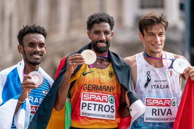 Amanal Petros (Hannover 96, Marathon Maenner), GBR, Leichtathletik, Athletics, European Athletics Championships 2026, Leichtathletik Europameisterschaft 2026, Birmingham 2026, 09.08.2026, GBR, Leichtathletik, Athletics, European Athletics Championships 2026, Leichtathletik Europameisterschaft 2026, Birmingham 2026, 09.08.2026 Birmingham *** Amanal Petros Hannover 96, Men s Marathon, GBR, Track and Field, Athletics, 2026 European Athletics Championships, 2026 European Track and Field Championships, Birmingham 2026, August 9, 2026, GBR, Track and Field, Athletics, 2026 European Athletics Championships, 2026 European Track and Field Championships, Birmingham 2026, August 9, 2026, Birmingham Copyright: xStefanxMayerx EP_SMR