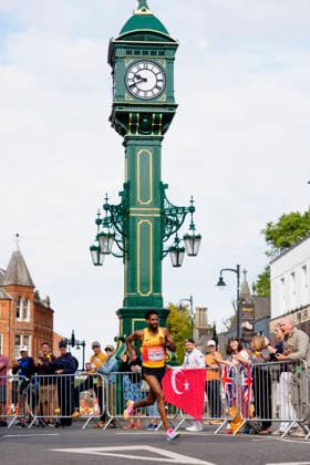 BIRMINGHAM, GREAT BRITAIN - AUGUST 16, 2026 : Amanal PETROS (GER Germany) competing in the marathon during the European Athletics Championships at Alexander Stadium on August 16, 2026 in Birmingham, Great Britain. Great Britain Copyright: xLeahxKohringx