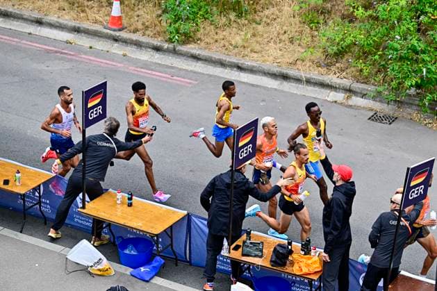 Simon BOCH (Germany, Duesseldorf Athletics, MARATHON TEAM Men) Amanal PETROS (Germany, Hannover 96, MARATHON Men) GBR, European Athletics Championships, Athletics, 16.08.2026, GBR, European Athletics Championships, Athletics, 16.08.2026, Birmingham *** Simon BOCH (Germany), Düsseldorf Athletics, MARATHON TEAM Men Amanal PETROS (Germany), Hannover 96, MARATHON Men GBR, European Athletics Championships, Athletics, August 16, 2026, GBR, European Athletics Championships, Athletics, August 16, 2026, Birmingham Copyright: xEibnerxPressefoto JanxPapenfussx EP_JPS