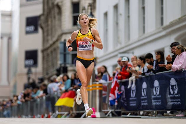 BIRMINGHAM, UNITED KINGDOM - AUGUST 16: Tabea Themann of Germany competes in the Women s Marathon during the European Athletics Championships in Birmingham on August 16, 2026 in Birmingham, United Kingdom. England United Kingdom Copyright: xBEAUTIFULxSPORTS TobiasxLacknerx