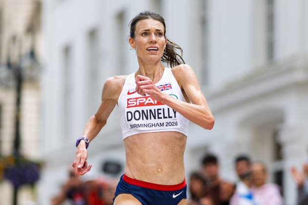 BIRMINGHAM, UNITED KINGDOM - AUGUST 16: Abbie Donnelly of Great Britain competes in the Women s Marathon during the European Athletics Championships in Birmingham on August 16, 2026 in Birmingham, United Kingdom. England United Kingdom Copyright: xBEAUTIFULxSPORTS TobiasxLacknerx