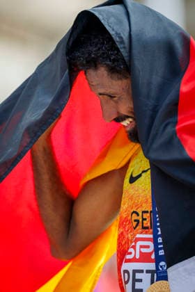 BIRMINGHAM, GREAT BRITAIN - AUGUST 16, 2026: Amanal PETROS (GER Germany) wins the marathon during the European Athletics Championships on August 16, 2026 in Birmingham, Great Britain. Great Britain Copyright: xAxelxKohringx