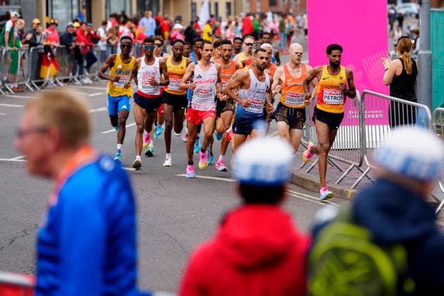BIRMINGHAM, GREAT BRITAIN - AUGUST 16, 2026 : Amanal PETROS (GER Germany) competing in the marathon during the European Athletics Championships at Alexander Stadium on August 16, 2026 in Birmingham, Great Britain. Great Britain Copyright: xLeahxKohringx