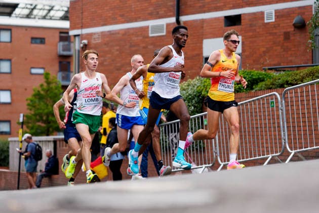 BIRMINGHAM, GREAT BRITAIN - AUGUST 16, 2026 : Tom THURLEY (GER Germany) competing in the marathon during the European Athletics Championships at Alexander Stadium on August 16, 2026 in Birmingham, Great Britain. Great Britain Copyright: xLeahxKohringx