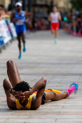BIRMINGHAM, GREAT BRITAIN - AUGUST 16, 2026: Amanal PETROS (GER Germany) wins in the marathon during the European Athletics Championships on August 16, 2026 in Birmingham, Great Britain. Great Britain Copyright: xAxelxKohringx