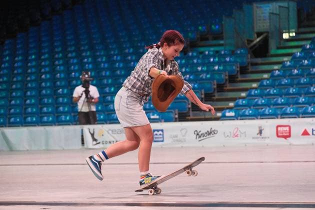 15.078.2026 xkhx Kassel World Freestyle 2026 Skateboarding Championships - Women Pro Qualifiers Bild zeigt Carmen Ionita (Romania ) - *** 15 078 2026 xkhx Kassel World Freestyle 2026 Skateboarding Championships Women s Pro Qualifiers; photo shows Carmen Ionita of Romania