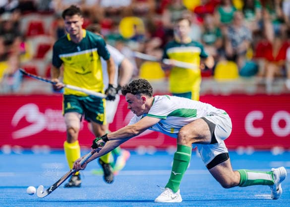 2026 Men s FIH Hockey World Cup, Belfius Hockey Arena, Wavre, Belgium 16 8 2026 Australia vs Ireland Ireland™s Mark McNellis passes the ball Mark McNellis passes the ball 16 8 2026  Copyright: xx WP7_4796 20260816