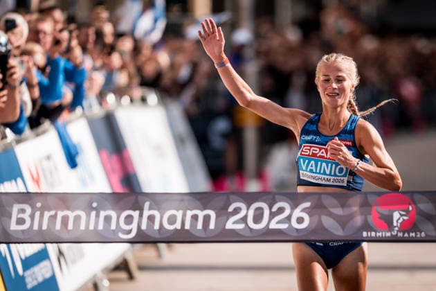 European Athletics Championships took place in Birmingham, Britain, on August 16, 2026. Alisa Vainio from Finland wins the marathon. (CTKxPhoto JaroslavxSvoboda) CTKPhotoP2026081602736  CTKPhotoP2026081602736