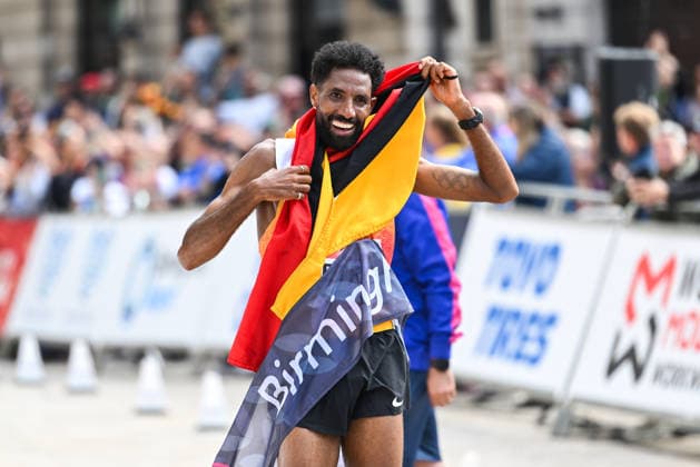 August 16, 2026, Birmingham, Birmingham, Great Britain: AMANAL PETROS of Germany compete in the Men s Marathon during the Birmingham 2026 European Athletics Championships at Birmingham city center on August 16, 2026 in Birmingham, GBR. Birmingham 2026 European Athletics Championships.  - ZUMAk160 20260816_zip_k160_005 Copyright: xStefanosxKyriazisx