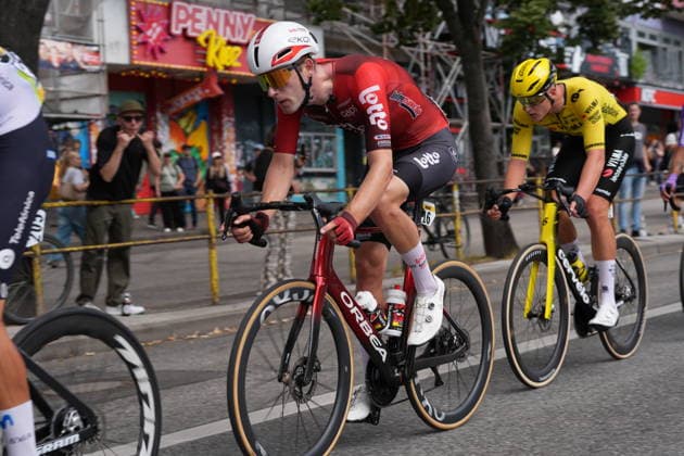 Deutschland: Hamburg - Buxtehude: ADAC Cyclassics 2026 (1.UWT), UCI Worldtour, Männer Elite, Eintages Radrennen: Jonas Rutsch auf Reeperbahn vor Penny Kiez *** Germany, Hamburg, Buxtehude, ADAC Cyclassics 2026, 1 UWT, UCI World Tour, Men s Elite, One-Day Cycling Race: Jonas Rutsch on the Reeperbahn in front of Penny Kiez Copyright: xStefanxTrochax