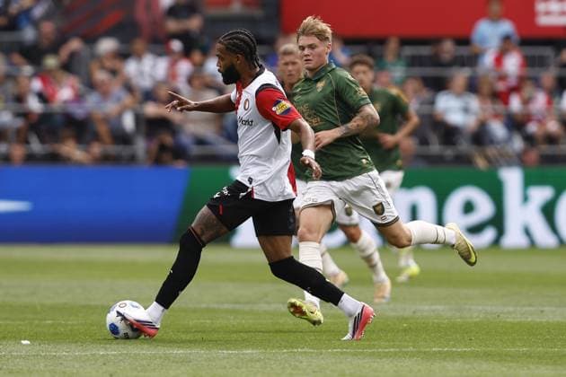 ROTTERDAM , 16-08-2026 , Stadium De Kuip , season 2026 2027 , Dutch Eredivisie football . match between Feyenoord and Go Ahead Eagles, Picture shows Feyenoord player Jeremiah St. Juste Feyenoord - Go Ahead Eagles  x205775329x Copyright: