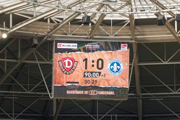 16.08.2026, xomx, Fussball 2.Bundesliga, Dynamo Dresden - SV Darmstadt 98 v.l. Das Spiel ist vorbei: Sachsen gegen Hessen 1:0. Trauer und Jubel. (DFL DFB REGULATIONS PROHIBIT ANY USE OF PHOTOGRAPHS as IMAGE SEQUENCES and or QUASI-VIDEO) Dresden *** August 16, 2026, xomx, Soccer 2. Bundesliga, Dynamo Dresden vs. SV Darmstadt 98. The game is over. Saxony vs. Hesse 1–0. Sorrow and jubilation. DFL and DFB regulations prohibit any use of photographs as image sequences and or quasi-video. Dresden