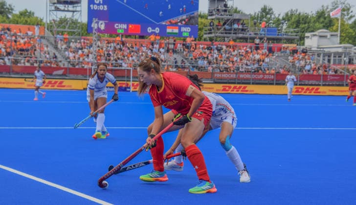 Zhang Ying (6 China Hockey Team) during the FIH World Cup game between China and India at Wagener stadion, Amstelveen, Netherlands.  Copyright: xArnexvanxderxBenx xSPPx Sportspressphoto_SPR208521
