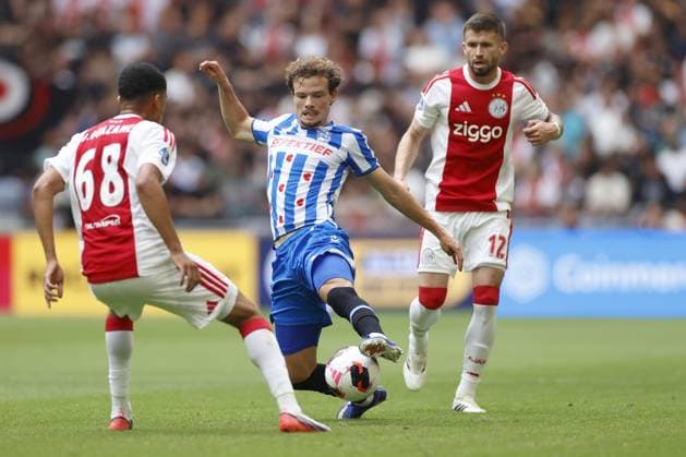 AMSTERDAM ,16-08-2026, JohanCruijff ArenA , season 2026 2027 , Dutch Eredivisie Football Match between Ajax and SC Heerenveen. Picture shows SC Heerenveen player Jacob Trenskow Ajax - Heerenveen  x205779442x Copyright: