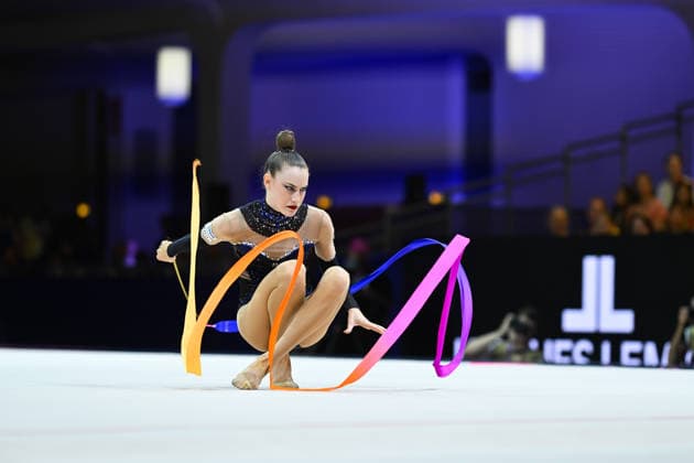 Darja Varfolomeev (Deutschland) Weltmeisterschaften Rhythmische Sportgymnastik - Geraetefinals, 16.08.2026 Weltmeisterschaften Rhythmische Sportgymnastik - Geraetefinals, 16.08.2026, Frankfurt *** Darja Varfolomeev, Germany, Rhythmic Gymnastics World Championships, Apparatus Finals, August 16, 2026, Rhythmic Gymnastics World Championships, Apparatus Finals, August 16, 2026, Frankfurt Copyright: xEibner-Pressefoto xHoepnerx EP_PHR