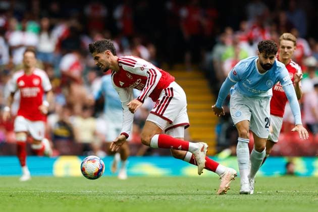 Kai Havertz of Arsenal in action against Josko Gvardiol of Manchester City Arsenal v Manchester City, FA Community Shield, Principality Stadium, Cardiff, UK - 16 Aug 2026Cardiff Principality Stadium United Kingdom EDITORIAL USE ONLY No use with unauthorised audio, video, data, fixture lists, club league logos or live services. Online in-match use limited to 120 images, no video emulation. No use in betting, games or single club league player publications.  Copyright: xMattxImpey Shutterstockx 17096419di