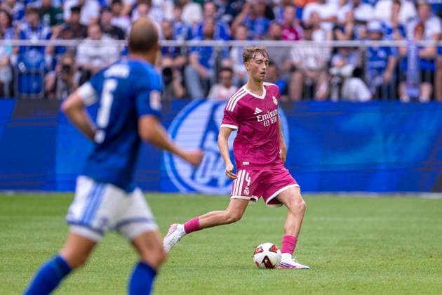 15.08.2026, Fussball, Testspiel FC Schalke 04 - Real Madrid CF. Dean Huijsen (Real Madrid CF). Gelsenkirchen Veltins Arena NRW Deutschland xRHR-FOTO DEx *** August 15, 2026, Soccer, Friendly Match: FC Schalke 04 vs. Real Madrid CF, Dean Huijsen, Real Madrid CF, Gelsenkirchen, Veltins Arena, North Rhine-Westphalia, Germany, xRHR, PHOTO DEx Copyright: DennisxEwert RHR-FOTOx RHR-FOTO DE