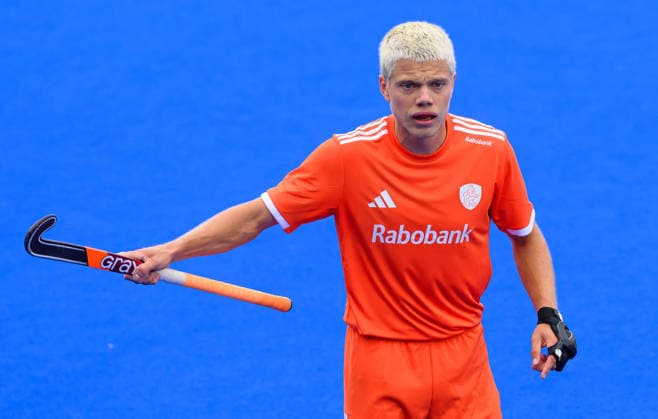 Hockey World Cup Day Two Derck de Vilder of Netherlands (Oranje) during the match between Netherlands New Zealand in Pool A of the 2026 FIH Hockey World Cup at Wagener Stadium, Amstelveen 16 08 2026 UK Newspapers OUT Copyright: xGraemexWilcocksonx FIL-23788-0067