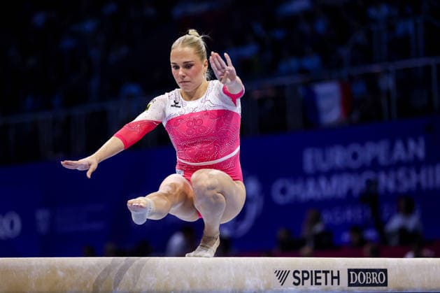 36th European Championships and 15th European Junior Championships in WomenÂ s Artistic Gymnastics - Finals Lea Marie Quaas of Germany competes on the Balance beam during Senior Women™s Team Final on day 4 of the 2026 Women s Artistic Gymnastics European Championships at Arena Zagreb on August 16, 2026 in Zagreb, Croatia.  IgorxKralj PIXSELL