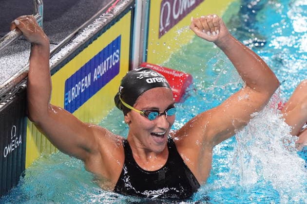 Simona Quadarella win gold medal in the Women s 400m freestyle at the Swimming European Aquatics Championships Paris 2026, Paris, August 15 , 2026  Copyright: xDavidexSpada LaPressex