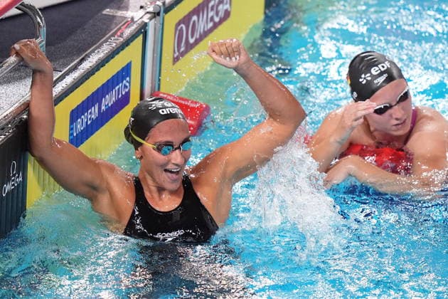 Simona Quadarella win gold medal in the Women s 400m freestyle at the Swimming European Aquatics Championships Paris 2026, Paris, August 15 , 2026  Copyright: xDavidexSpada LaPressex
