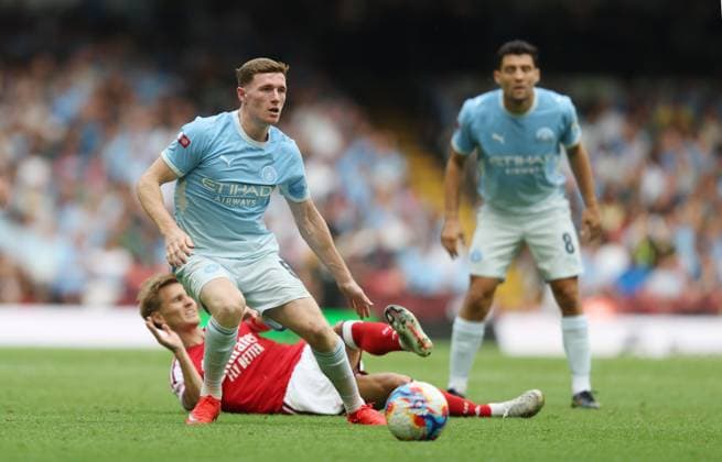 FA Community Shield - Arsenal v Manchester City CARDIFF, WALES, AUGUST 16: Elliot Anderson of Manchester City during the FA Community Shield match between Arsenal v Manchester City at Principality Stadium, Cardiff on 16 August. (Photo by Daniel Weir) Cardiff Principality Stadium United Kingdom Copyright: xDanielxWeir SportsxPressxPhotox Sportspressphoto_SPR208949