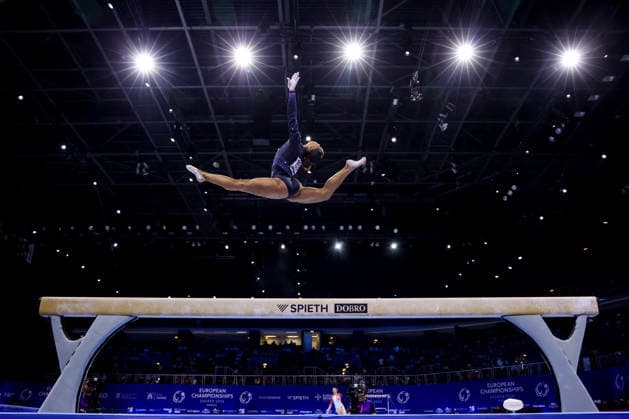 36th European Championships and 15th European Junior Championships in WomenÂ s Artistic Gymnastics - Finals Alia Leat of Great Britain competes on the Balance beam during Senior Women™s Team Final on day 4 of the 2026 Women s Artistic Gymnastics European Championships at Arena Zagreb on August 16, 2026 in Zagreb, Croatia.  IgorxKralj PIXSELL