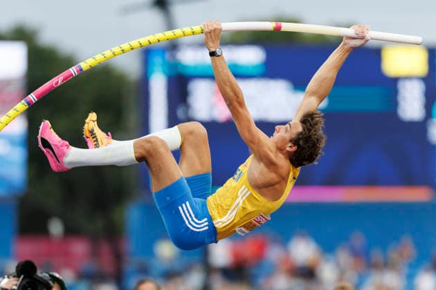 BIRMINGHAM, GREAT BRITAIN - AUGUST 16, 2026: Armand DUPLANTIS (SWE Sweden) competes during the European Athletics Championships at Alexander Stadium on August 16, 2026 in Birmingham, Great Britain. Great Britain Copyright: xAxelxKohringx