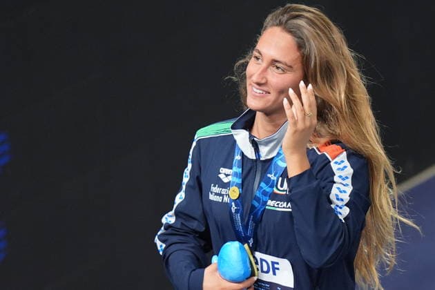 Simona Quadarella win gold medal in the Women s 400m freestyle at the Swimming European Aquatics Championships Paris 2026, Paris, August 15 , 2026  Copyright: xDavidexSpada LaPressex