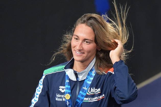 Simona Quadarella win gold medal in the Women s 400m freestyle at the Swimming European Aquatics Championships Paris 2026, Paris, August 15 , 2026  Copyright: xDavidexSpada LaPressex