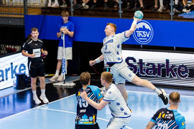 16.08.2026, GER, Handball, Maenner, Saison 26 27, Wartburg-Cup presented by Koetter Security, ThSV Eisenach - TBV Lemgo Lippe Nicolai Theilinger (TVB Lemgo-Lippe) 99817 Eisenach Werner-Assmann-Halle Am Sportp Thueringen Deutschland *** August 16, 2026, GER, Handball, Men, 2026–2027 Season, Wartburg Cup presented by Koetter Security, ThSV Eisenach vs. TBV Lemgo Lippe, Nicolai Theilinger, TVB Lemgo Lippe, 99817 Eisenach, Werner Assmann, Halle Am Sportp, Thuringia, Germany