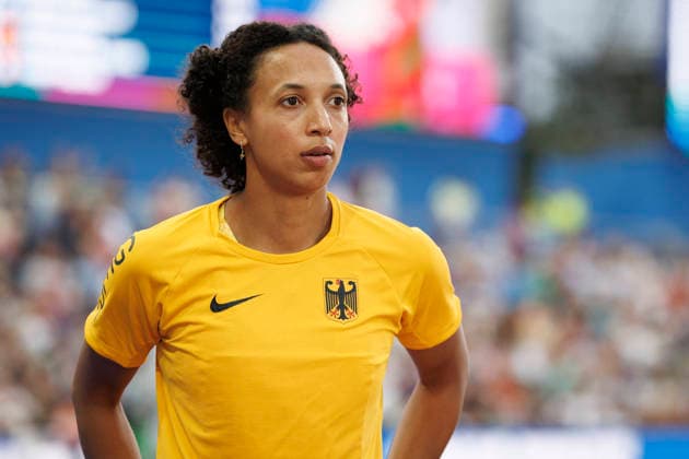 BIRMINGHAM, GREAT BRITAIN - AUGUST 16, 2026: Malaika MIHAMBO (GER Germany) competing in the long jump during the European Athletics Championships at Alexander Stadium on August 16, 2026 in Birmingham, Great Britain. Great Britain Copyright: xAxelxKohringx